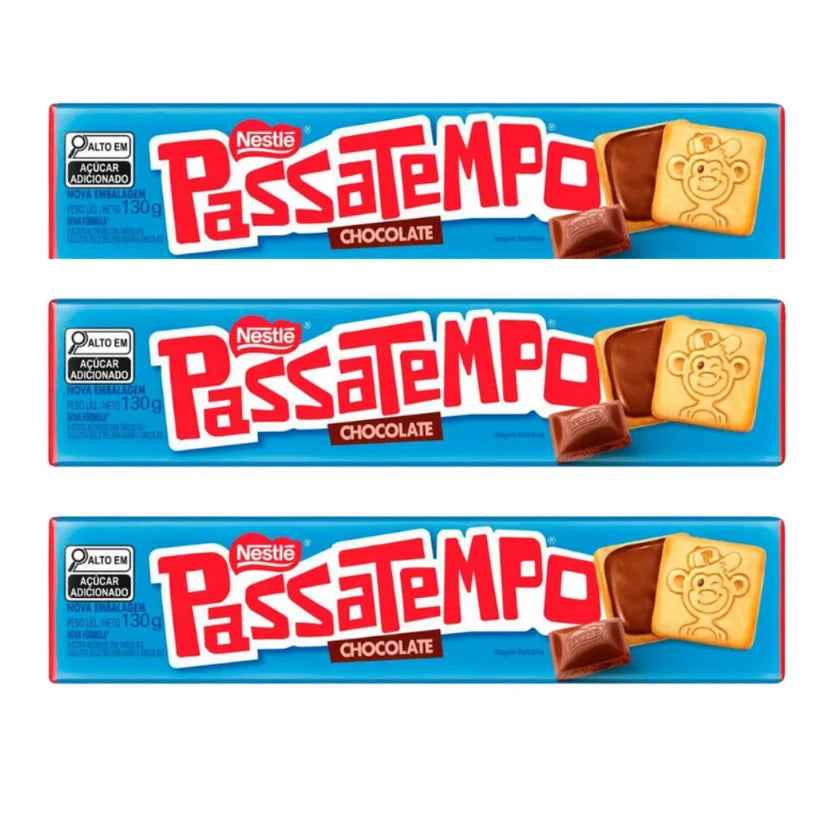 Nestlé Biscoito Passatempo® Recheado Chocolate (3x130g)